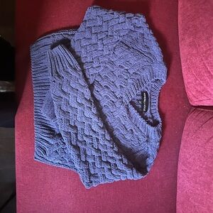 Kendall & Kylie Textured Knit Sweater in Blue